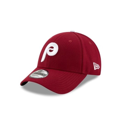 Red Philadelphia Phillies Hat - New Era MLB Alt 2 The League 9FORTY Adjustable Caps USA9625731